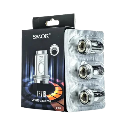 Smok TFV18 Coils Features: Dual Mesh Coil Design | 0.33ohm (80-140W) | Press-Fit Coil Installation