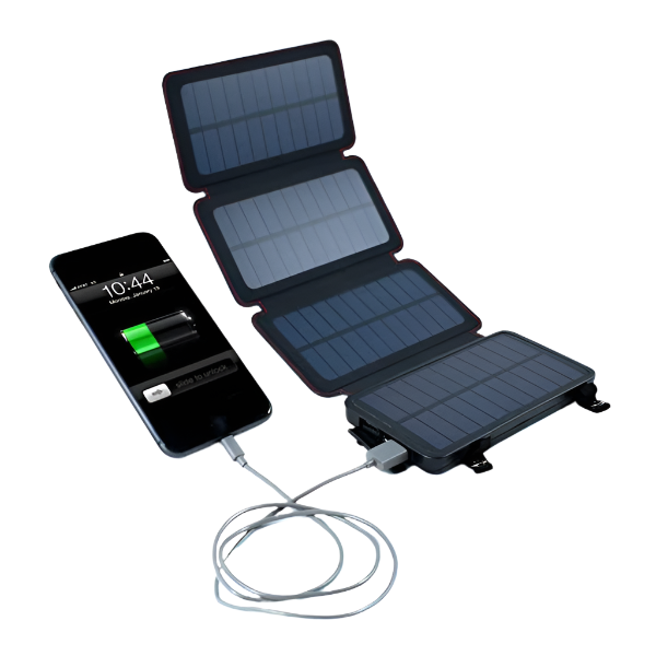 Burns Electronics 4 Panel Solar Charger with Power Bank