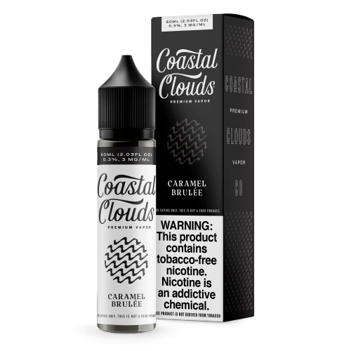 Caramel Brulee by Coastal Clouds is a sweet and creamy caramel custard flavor. (70/30 vg/pg)