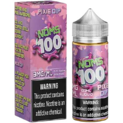 Noms 100's Pixie Dip offers a flavorful experience with its smooth and easy-to-vape 100mL formula that perfectly captures the taste of grape sugar candy. Indulge in a sweet rush of luscious grapes and familiar sugar candy with Pixie Dip. (70/30 PG/VG)