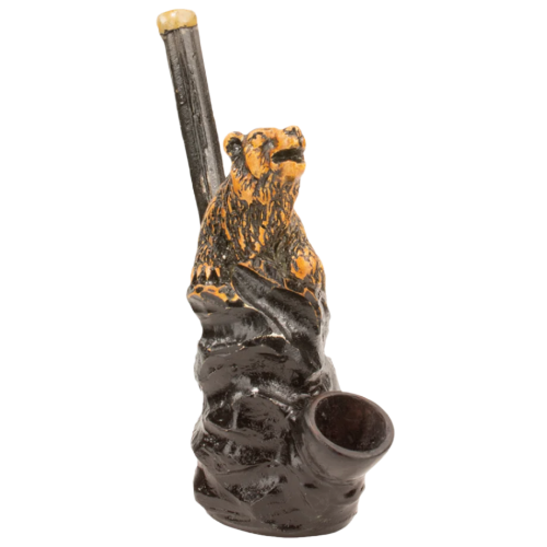Hand Carved Resin Pipes bear