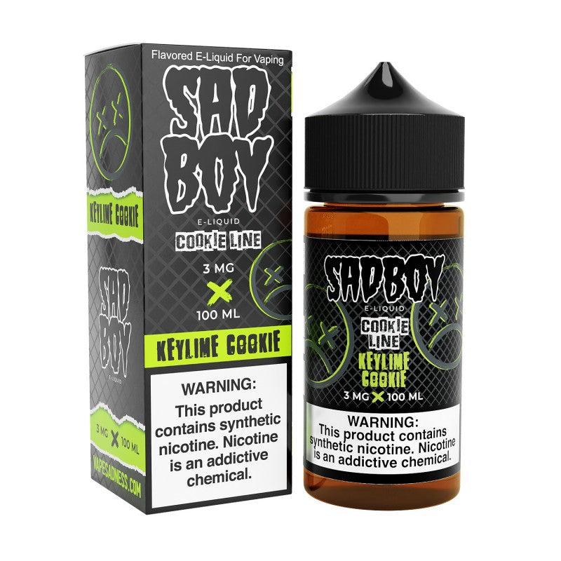 Sadboy Key Lime Cookie is a shortbread cookie with key lime frosting (70/30 vg/pg)