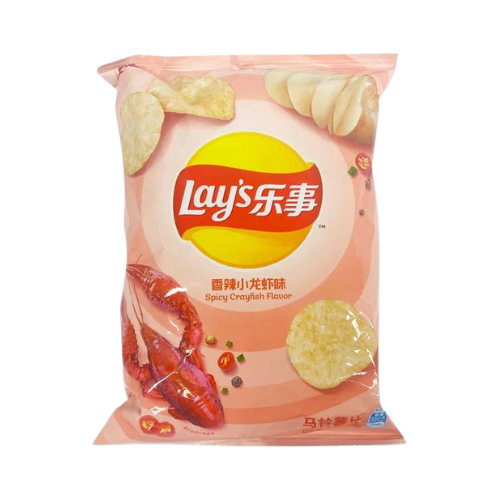 Experience an unforgettable snacking with Lay's Spicy Crayfish Chips! Made from top potatoes with fiery crayfish flavor, these chips are bold, gratifying, and irresistible.