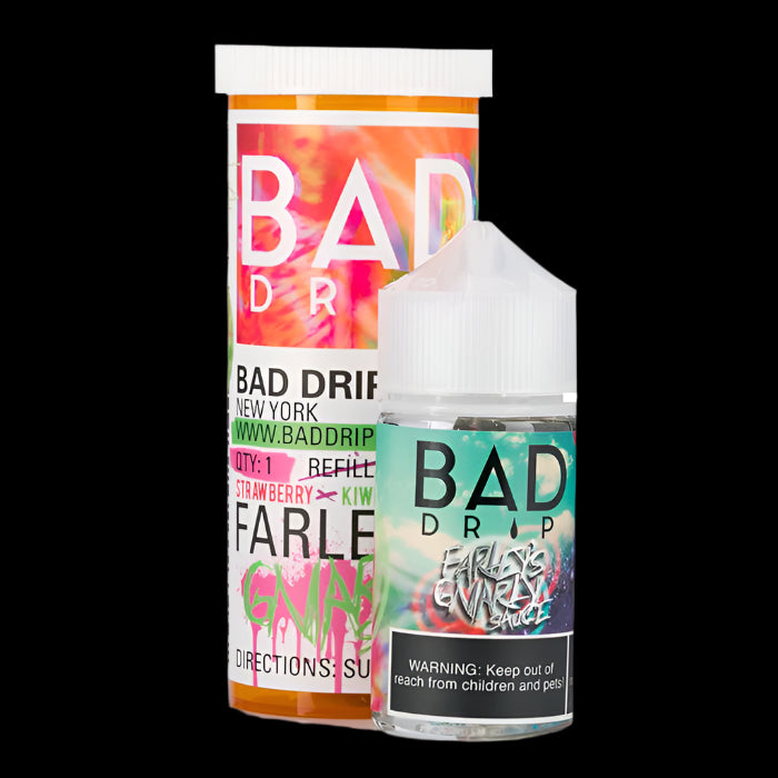 Farley’s Gnarly Sauce is an out of this world strawberry kiwi bubblegum flavor. (75/25 vp/pg)