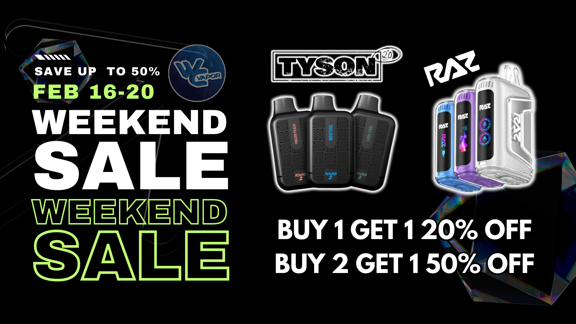 Experience our 3 amazing deals this weekend, Feb 16-20! Get them in store or online from Friday till Tuesday.