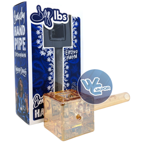 Dogg Lbs 4" Everyday Electro Plated Cube Hand Pipe - Gold (with packaging)
