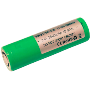 Get the Samsung 50S 21700 battery for reliable and strong charging. This battery has a capacity of 5000mAh, can discharge at 25A, and is in a flat top style. Remember to always use this battery in protected battery packs to ensure safety.