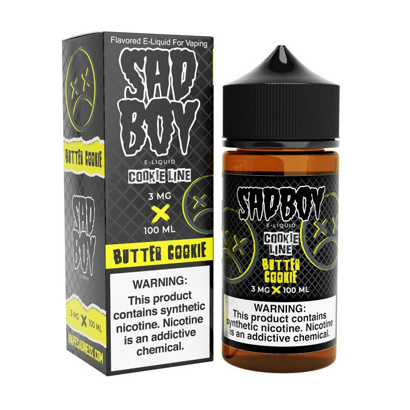 Sadboy Butter Cookie is just those butter cookies with a hint of lemon that you get around Christmas time (70/30 vg/pg)