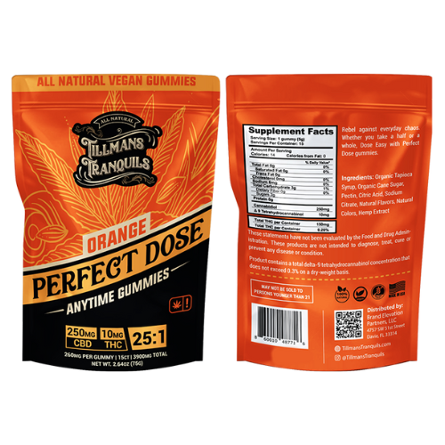 Tillmans Tranquils Orange THC Gummies (25:1 CBD:THC Ratio)