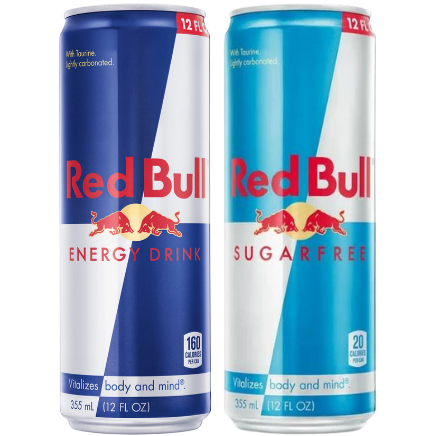 Red Bull Energy Drink (12oz) - Original and Sugar Free