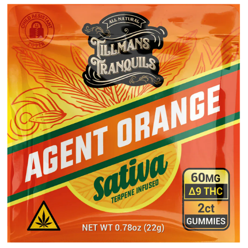 Tillmans 60mg THC Gummy 2-Pack - Agent Orange (Sative)