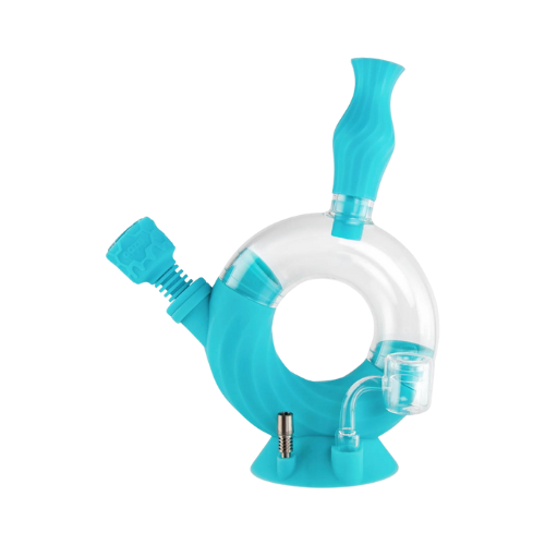 Ooze Ozone Water Pipe Nectar Collector 4-in-1 - Aqua Teal