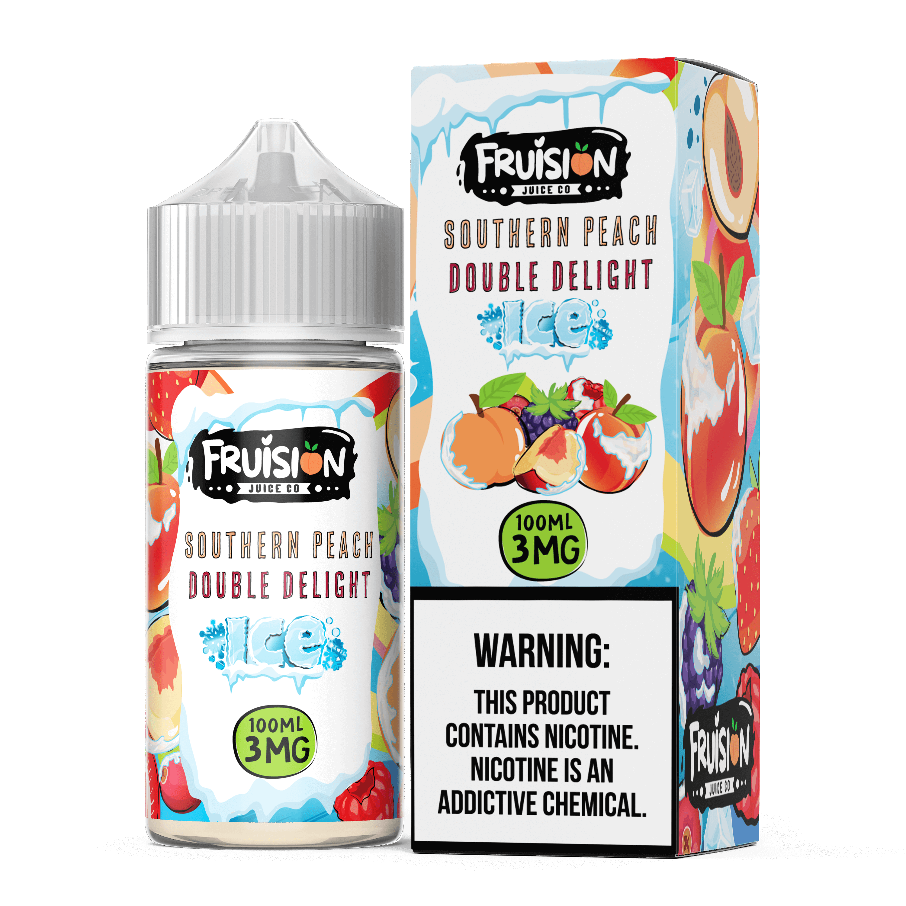 Fruision Ice - Southern Peach Double Delight Ice - 100mL- 03mg