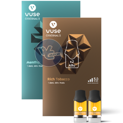 Vuse Alto Pods - 2-Pack - Experience the ultimate in convenience and quality with Vuse Alto Pods (2-Pack). Perfectly crafted for use with the Vuse Alto Vape Kit, each pack contains two expertly pre-filled pods, each with a generous 1.8ml of premium juice.