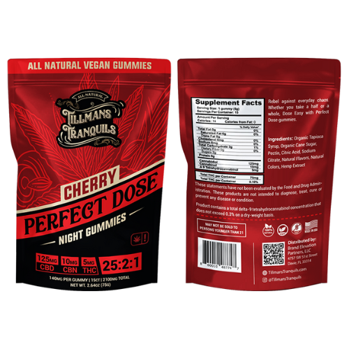 Tillmans Tranquils Cherry (Night) THC Gummies (25:1 CBD:THC Ratio)