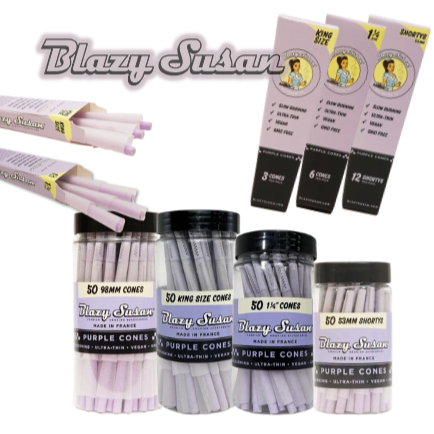 Blazy Susan - Purple Paper Cones