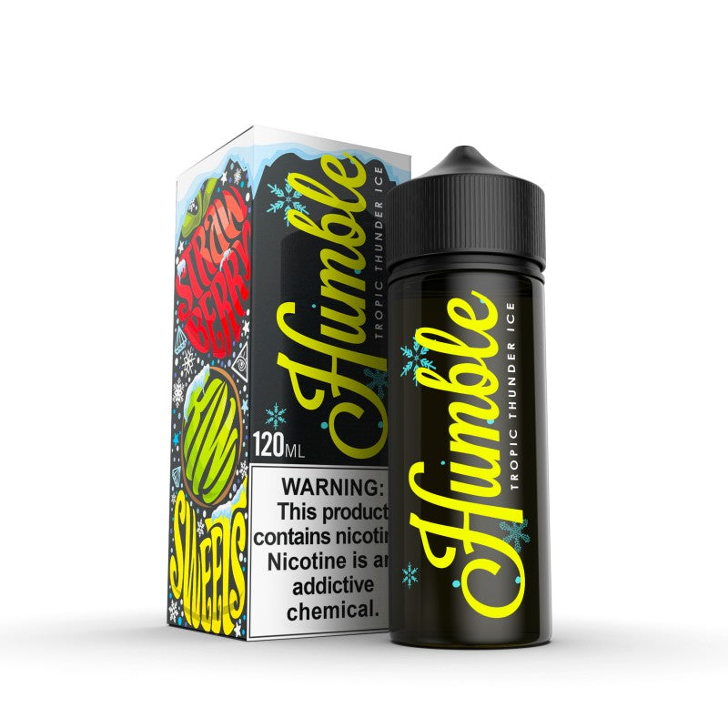 Tropic Thunder Ice by Humble OG is a combination of strawberry kiwi candy with a icy menthol finish. (70/30 vg/pg)