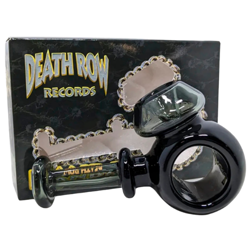 DRR 4 inch Ring Hand PIpe with 'Death Row Records' packaging in the background