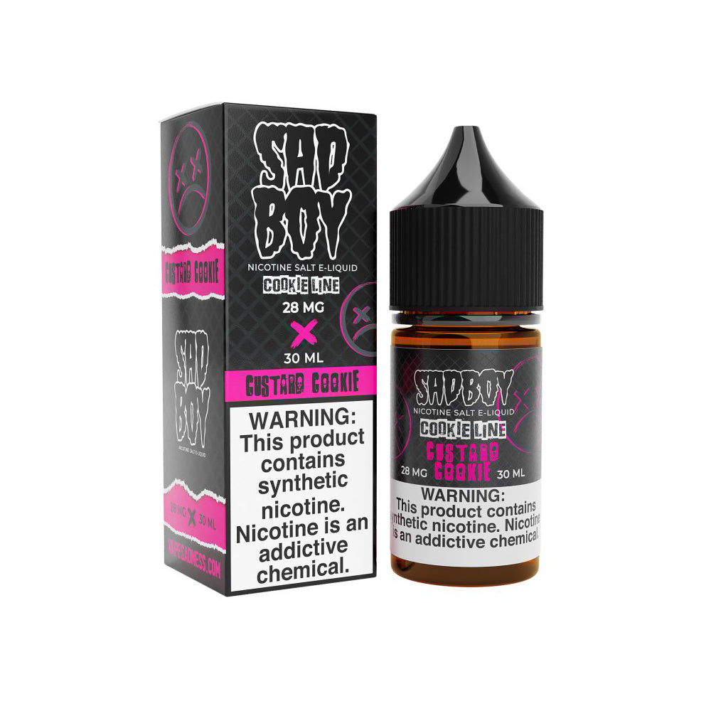 Custard Cookie Salt is a blend of vanilla custard and shortbread cookies. (50/50 vg/pg)