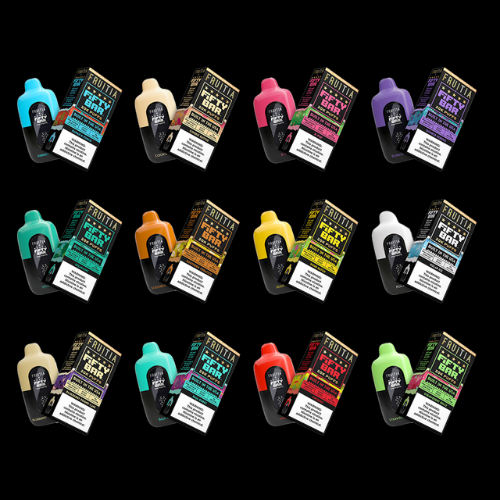 The Fruitia x Fifty Bar 20K Disposable Vape combines the expertise of Fruitia and Fifty Bar by Beard Vape Co., providing up to 20,000 puffs from its 16mL, 5% nicotine e-liquid tank. With an 800mAh rechargeable battery and USB-C charging, this device ensures a continuous vaping experience. It's enhanced by dual parallel mesh coils for rich flavor, a digital display to track usage, and customizable airflow. Sold in packs of 5 or cases of 200, it's perfect for those looking for quality, flavor, and convenience