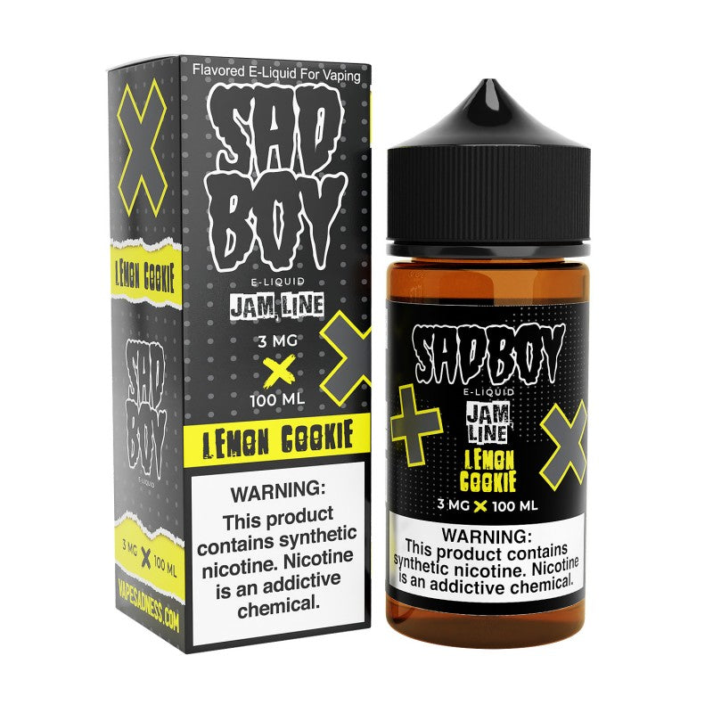 Sadboy Lemon Cookie is a freshly baked shortbread cookie with lemon jam. (70/30/vg/pg)