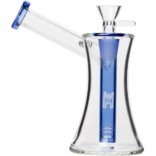 Human Grade 6" Hourglass Sidecar Bubbler - Blue