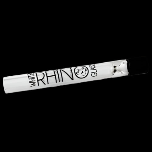 White Rhino - Glass Chillum w/ Silicone Cap 2