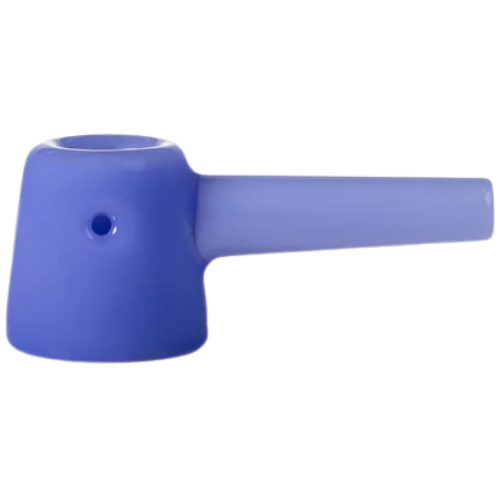Blue ceramic pipe on a clear background