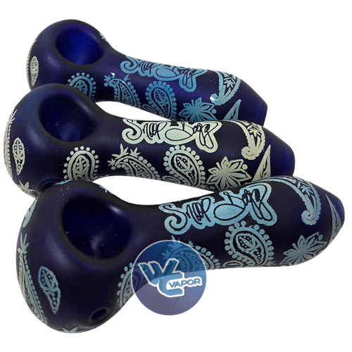 (3) Dogg Lbs 4" Hazely Spoon Hand Pipes (Assorted Print Styles)