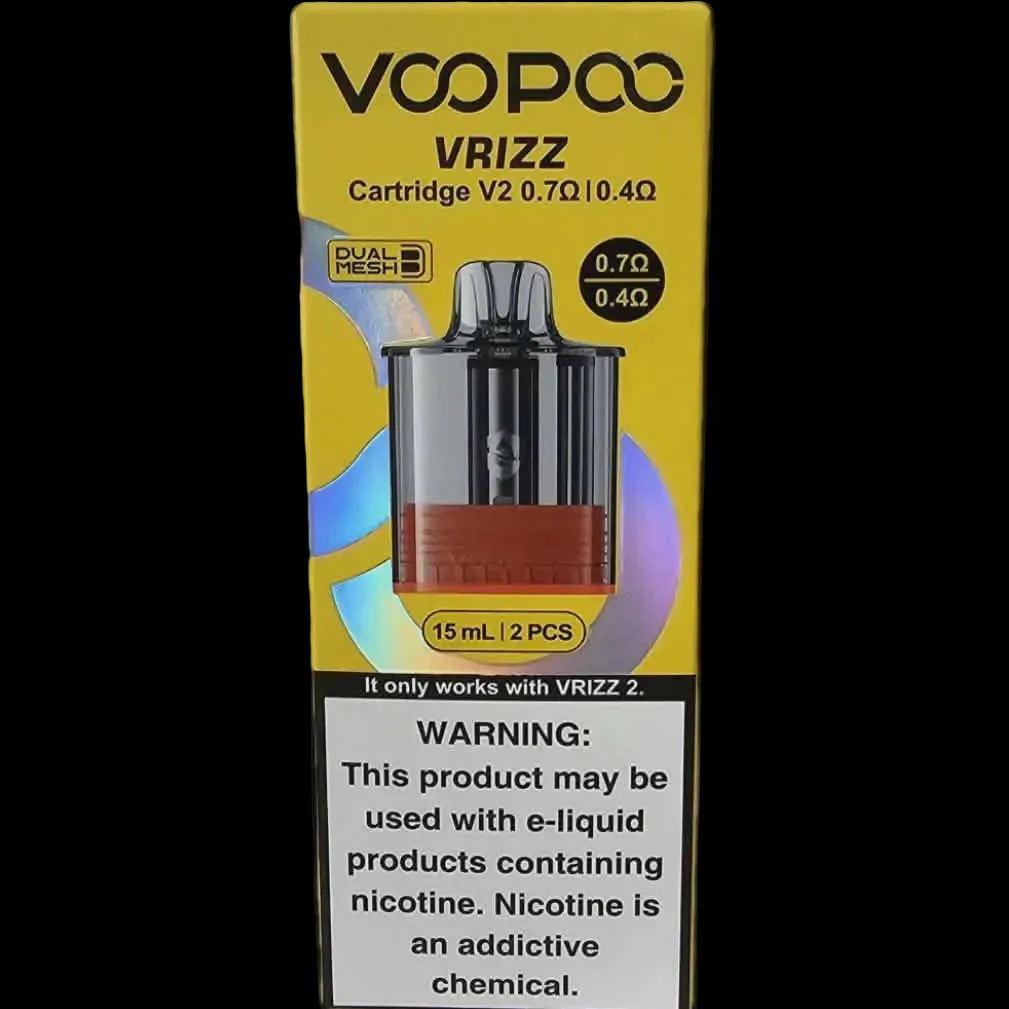 15mL Vrizz Hybrid Pods 0.4/0.7ohm (2-Pack) - Switch between two resistance levels (0.4/0.7 ohm) to customize your vaping experience.