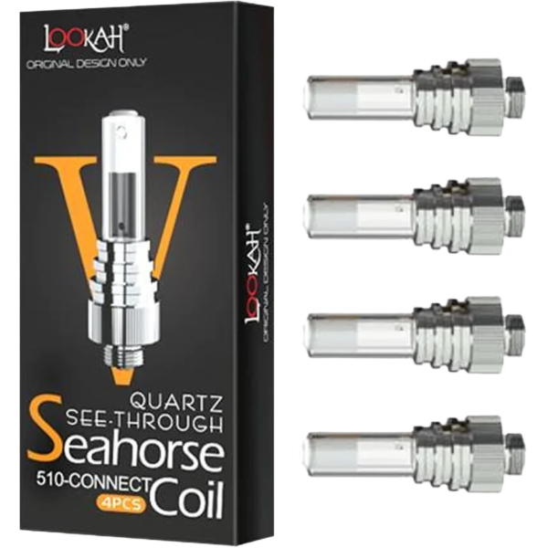 Lookah Seahorse See-Through-Quartz V Coils (5-Pack)