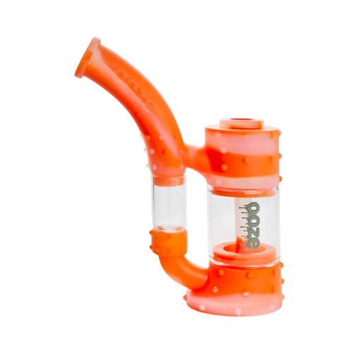 Ooze Stack Water Pipe - Orange/Clear - Vape Pen Adapter