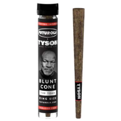 Experience the perfect blend of convenience and flavor with Futurola's Tyson Blunt Cone. Designed in collaboration with Mike Tyson and rolling experts, these King Size cones provide a longer tobacco-free smoking session.