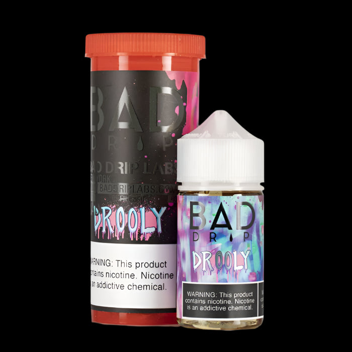 Drooly mimics the flavor of a grape and sweet berry jawbreaker. (70/30 vp/pg)