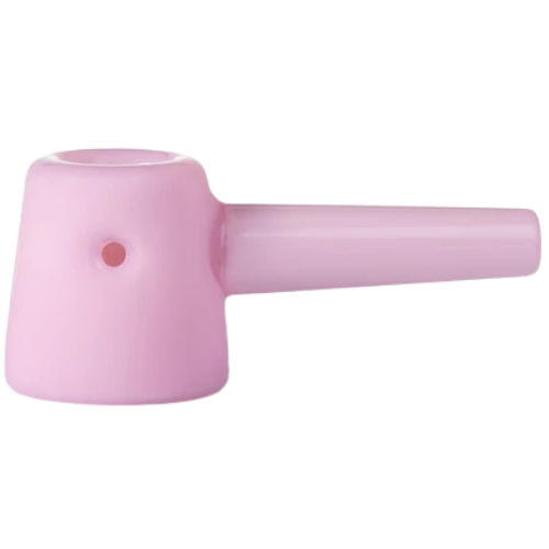 Pink ceramic pipe on a clear background
